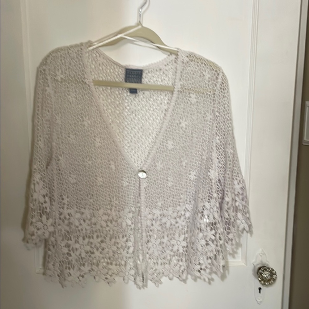 Rabbit Rabbit Rabbit White Crochet Shrug - Picture 7 of 8